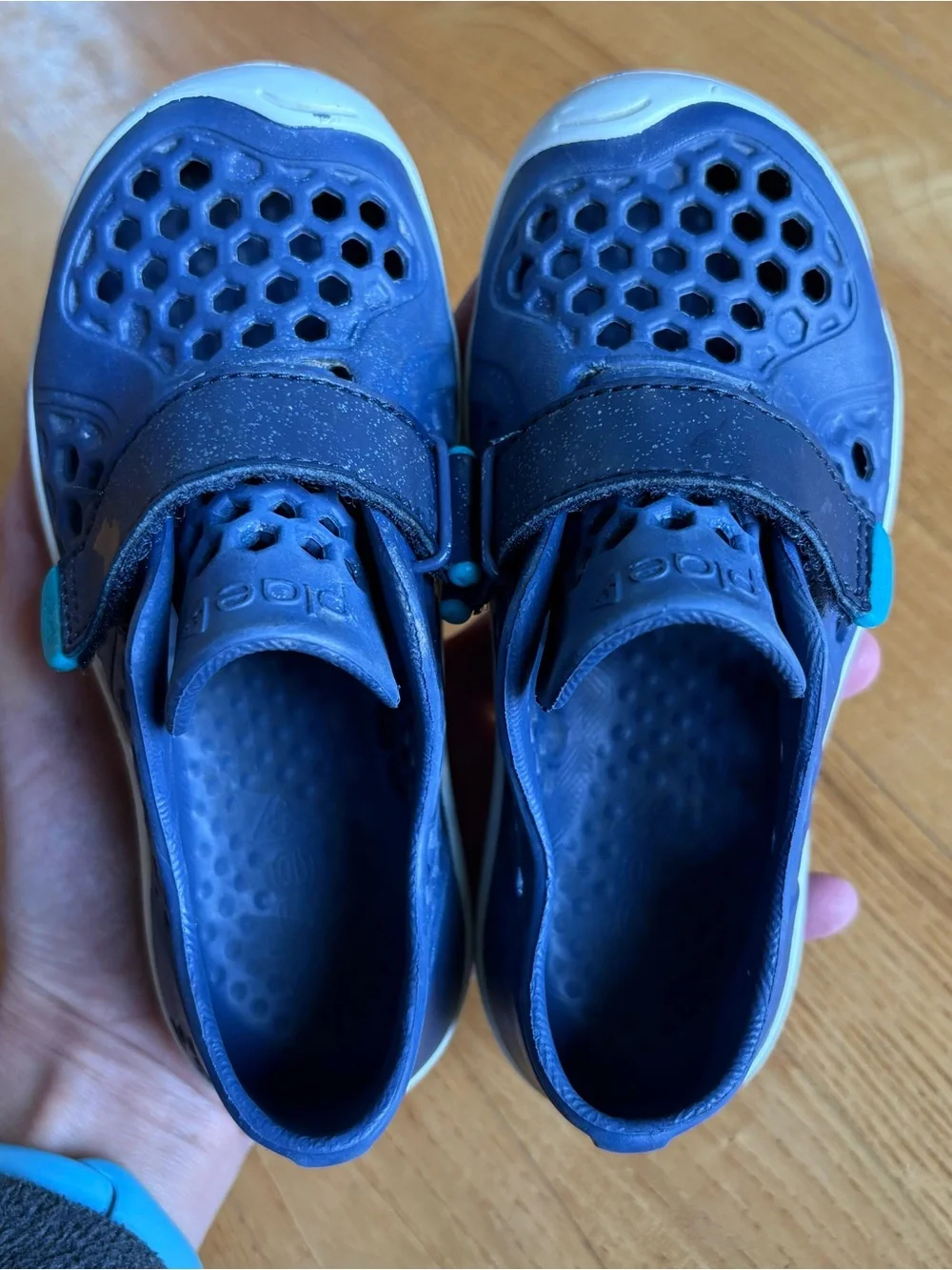 Plae Mimo Shoes Kids Slip On Blue White Water Sneaker Toddler Boys Size 10